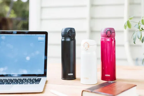 Vista 5 de Thermos Taza de transporte aislada al vacío [tipo abierto de un solo toque] 16.9 fl. oz. (0.5 L) Blanco perla JNL-502 PRW