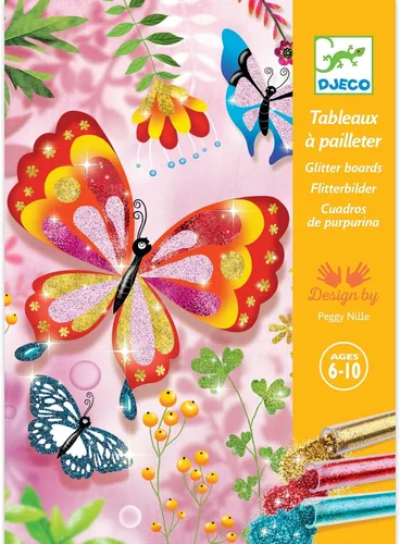 Vista 4 de DJECO Kit de manualidades con purpurina de mariposas