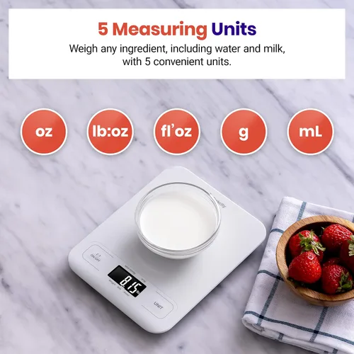 Vista 4 de Etekcity Báscula de cocina de alimentos + báscula inteligente Etekcity para peso digital y grasa corporal