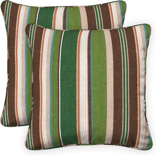 Vista 17 de Honeycomb Fundas de almohada cuadradas para exteriores, 18 x 18, paquete de 2 Boheme