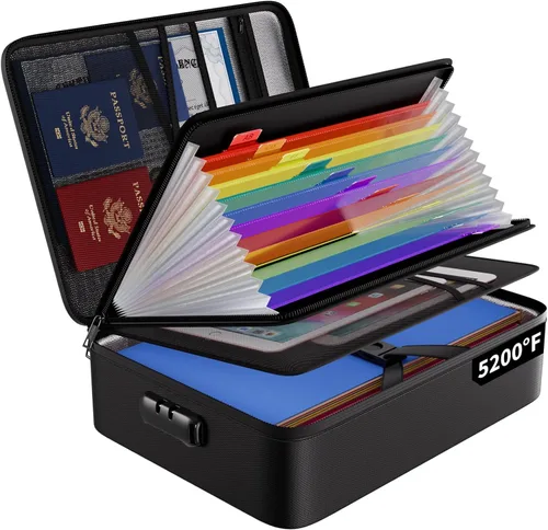 Vista 13 de ENGPOW Fireproof File Organizer Bag with 13 Pockets Accordion File Folder