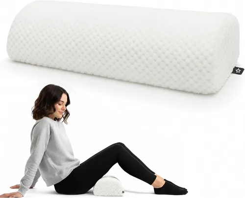 Vista 7 de Almohada de rodilla para dormir de espalda, almohada de espuma viscoelástica para media luna, almohada de pierna para tobillo y pie debajo