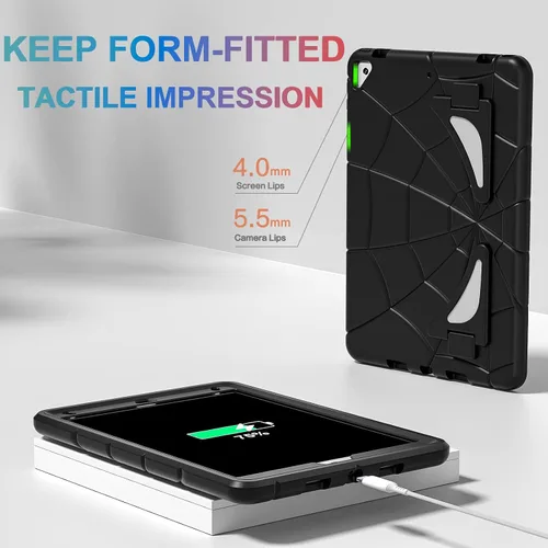 Vista 5 de Nitupai - Funda para iPad 10.2, funda para iPad de 9.ª / 8.ª / 7.ª generación, funda resistente a los golpes con protección robusta de 10.2 pulgadas