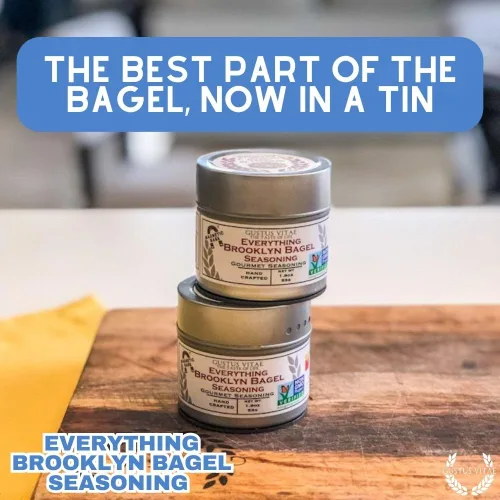 Vista 2 de Everything Bagel Seasoning Mezcla de especias gourmet Condimento artesanal Sin OMG, fabricado en Estados Unidos 1.9 oz Todo natural Lote