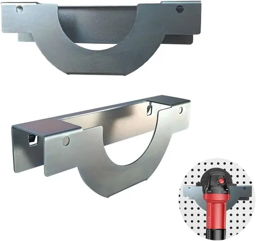 Vista 5 de Paquete de 2 herramientas para amoladora angular, soporte de montaje en pared, amoladoras, máquina de corte en rack (170 x 70 x 30)