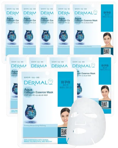 Vista 24 de DERMAL Acai Berry Collagen Essence - Mascarilla facial de 0.81 onzas (0.81 oz), paquete de 10 unidades – Hidratante y reafirmante mantiene la piel