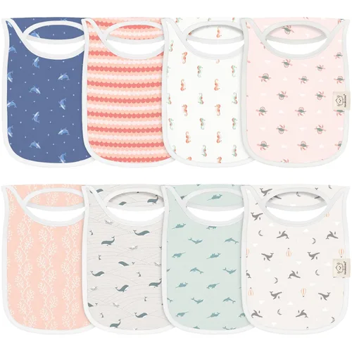 Vista 21 de KeaBabies Paquete de 8 Baberos para Niños y Niñas, Baberos sin Botones para Babear, Dentición de Bebés Niñas y Niños Pequeños, Recién Nacidos