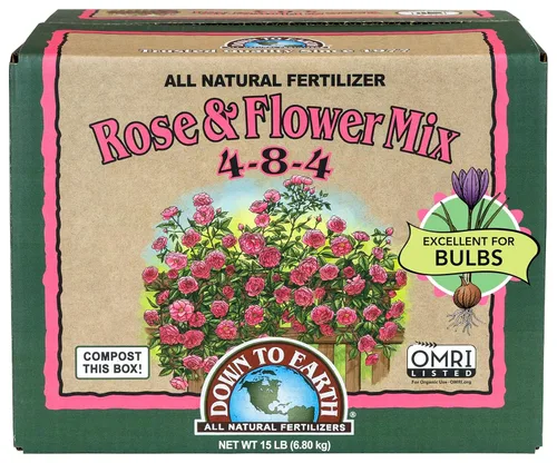 Vista 10 de Down To Earth All Natural Fertilizers Mezcla orgánica de rosas y flores - Alimento vegetal para rosas, bulbos, flores y ornamentales 4-8-4, 5 libras