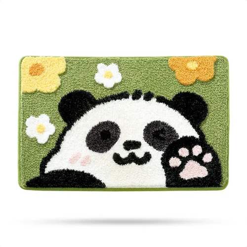 Vista 11 de Molesun Alfombra de baño bonita, alfombra de ducha de microfibra de felpa antideslizante, absorbente de agua, divertidos tapetes de animales