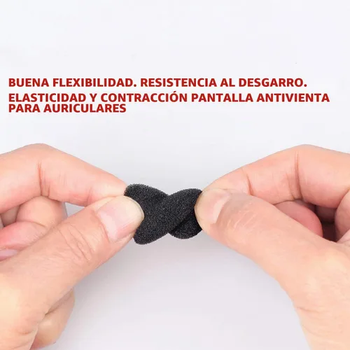 Vista 5 de 12 piezas de parabrisas de espuma para micrófono de auriculares, micrófono de 0.2 pulgadas de diámetro, filtro pop, cubierta de micrófono, mini
