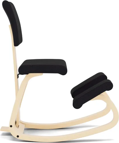 Vista 5 de Varier Variable Plus, silla de rodillas con respaldo, silla de oficina ergonómica, 10 años de garantía limitada, diseñada por Peter Opsvik