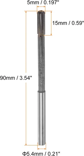 Vista 2 de HARFINGTON 2 uds. Escariadores de sujeción de 0.197 in H7 C1/K30 punta de carburo de precisión flautas rectas de precisión máquina de torno