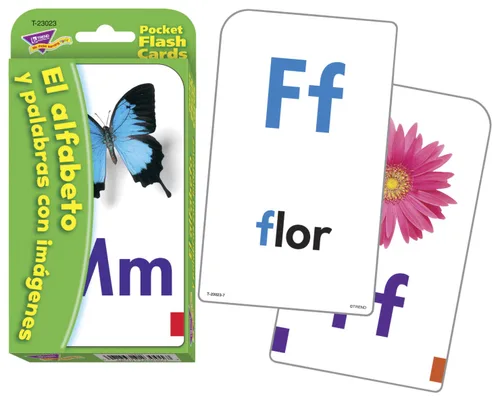 Vista 3 de Tarjetas flash de bolsillo con letras del alfabeto y la imagen en español