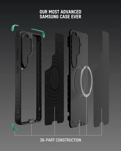 Vista 5 de Mous Funda protectora para Samsung Galaxy S26, compatible con MagSafe y Qi2, funda protectora ilimitada para Galaxy S26, a prueba de golpes, Fibra