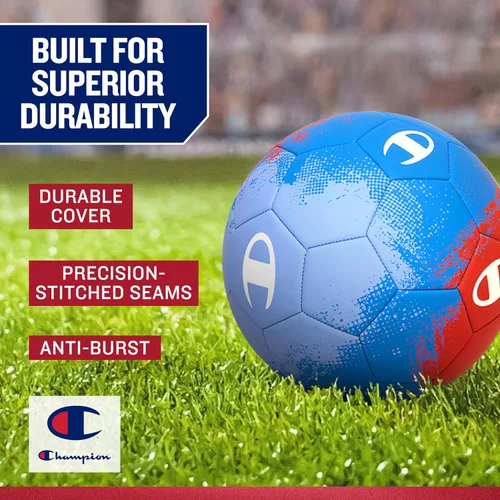 Vista 4 de Pelota de fútbol Champion para jóvenes y adultos – Acabado mate, diseño de 32 paneles, control mejorado, cubierta de PVC, tamaños 3, 4 y 5