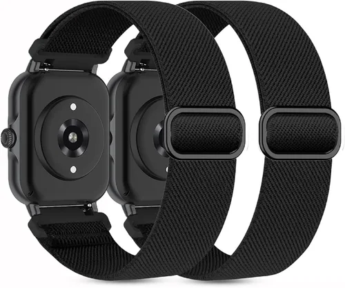 Vista 8 de Paquete de 2 correas elásticas de nailon compatibles con Amazfit Active 2/Active 3 Premium/Active, correas deportivas de repuesto suaves de 0.787