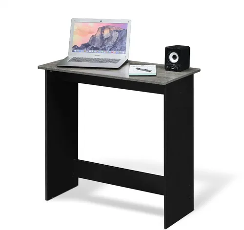Vista 9 de Furinno Simplistic - Escritorio rústico para computadora de 31 pulgadas, escritorio de oficina pequeño, escritorio rectangular de oficina en casa