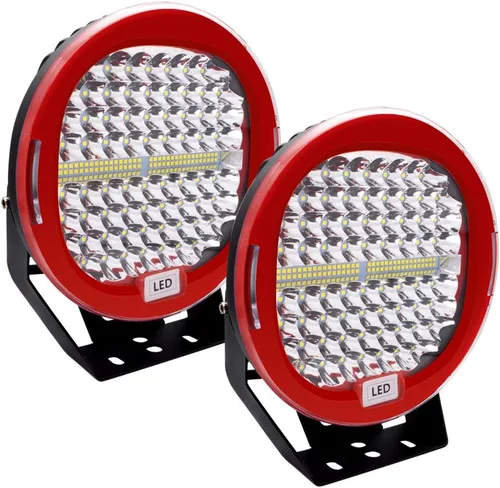 Vista 12 de Barra de luz LED redonda Safego de 7 pulgadas, redonda, color rojo, 2 unidades, 300 W, 30000 Lm, impermeable, haz puntual LED, luz de trabajo, luces