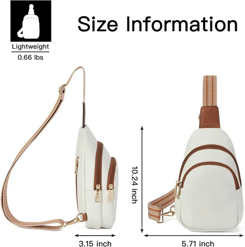 Vista 19 de Telena Riñonera pequeña para mujer, de cuero, cangureras, bolsa de pecho para mujer