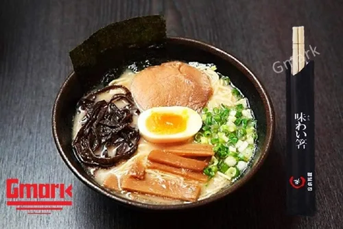 Vista 5 de Gmark GM1038A - Juego de 40 palillos desechables para sushi con mangas estilo japonés de 9 pulgadas