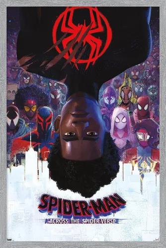 Vista 8 de Trends International Marvel Spider-Man: Across the Spider-Verse - Póster oficial de pared de una hoja, 22.38 x 34 pulgadas, versión enmarcada