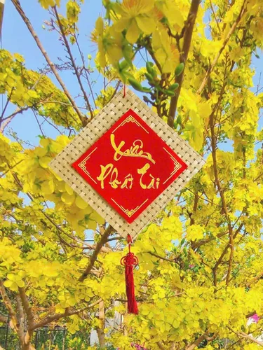 Vista 4 de 2 calcomanías de Año Nuevo vietnamita para puerta/ventana, adornos colgantes rojos, decoración de Año Nuevo Lunar para el hogar/oficina