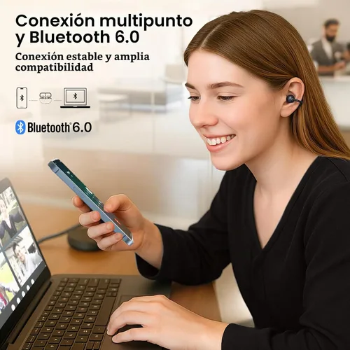 Vista 6 de EarFun Auriculares con clip abierto, auriculares inalámbricos con clip