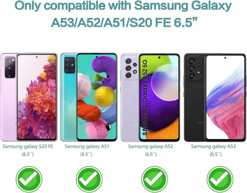 Vista 2 de [Paquete de 2] para Samsung Galaxy S20 FE / A53 / A52 / A51 Protector de pantalla de privacidad de vidrio templado antiespía