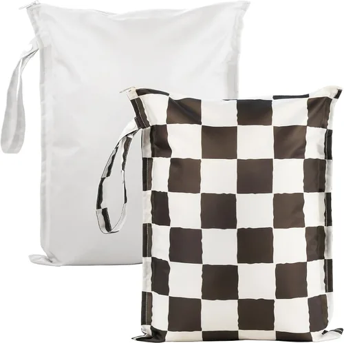 Vista 14 de RelaxScene Bolsa Húmeda para Traje de Baño - Pack de 2 Bolsas Impermeables Húmedas y Secas para Ropa - Bolsa de Pañales para Bebé - Bolsas