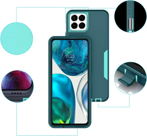 Vista 4 de Asuwish Funda para teléfono Boost Mobile Celero 5G Plus de 7 pulgadas 2023 con cubierta protectora de pantalla de vidrio templado y accesorios