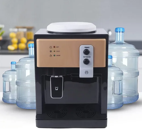 Vista 2 de Dispensador de enfriador de agua para encimera, dispensador de enfriador de agua de carga superior, mini dispensador de agua independiente de 5