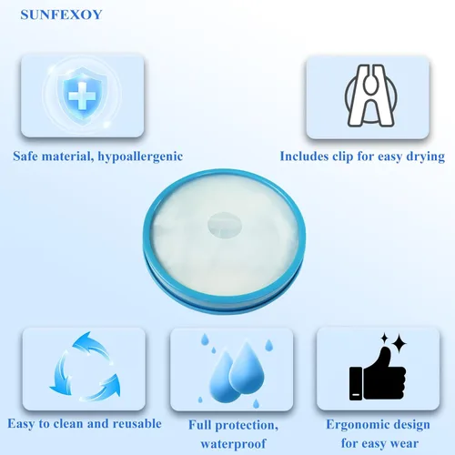 Vista 5 de Cubierta impermeable para pies adultos: uso de yeso/herida, cobertura completa, ducha/impermeable, reutilizable, ligera, ergonómica acompañada