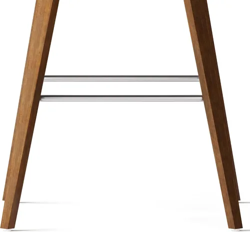 Vista 6 de SIMPLIHOME Randolph Taburetes de mostrador (juego de 2) – asientos de cocina tapizados de madera curvada de 28 pulgadas de altura de asiento
