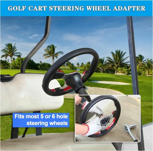 Vista 2 de Volante para carrito de golf compatible con EZGO RXV & TXT, Club Car DS, Club Car Precedent, Yamaha, la mayoría de los carritos de golf