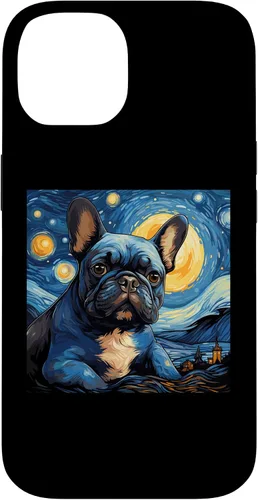 Vista 4 de Van Gogh Dog French Bulldog Case for iPhone 16