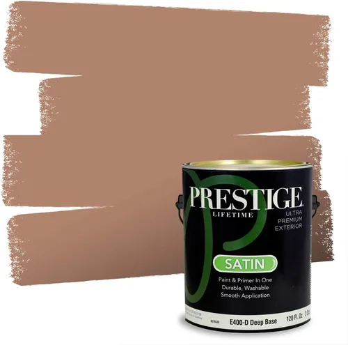 Vista 182 de PRESTIGE Pintura exterior e imprimación en uno, bronceado Aberdeen, plano, 1 galón