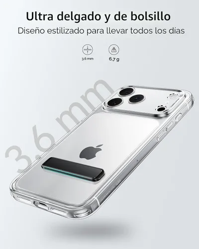Vista 7 de ESR Boost Soporte para Teléfono con Pie de Apoyo, Soporte Vertical y Horizontal, Ángulo Ajustable, Compatible con iPhone Air 17 Pro Max, iPhone