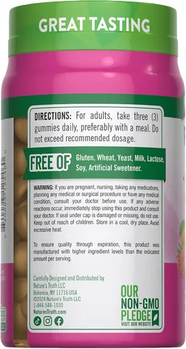 Vista 7 de Nature's Truth Gomitas multivitamínicas prenatales con DHA y ácido fólico 60 unidades Sabor a fruta Suplemento sin OMG y sin gluten