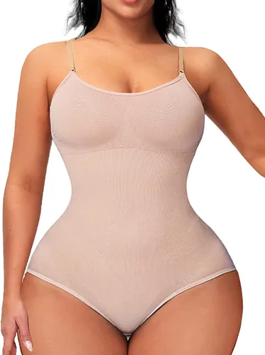 Vista 2 de Faja Faja - Body moldeador de cuerpo completo sin costuras con control de abdomen moldeador de cuerpo medios muslos más delgados