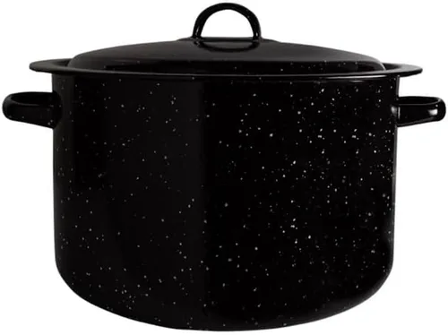 Vista 7 de Millvado Olla de Caldo de Granito de 5 Cuartos, Olla de Sopa Antiadherente con Tapa, Utensilios de Cocina de Esmalte Moteado, Olla de Caldo Grande