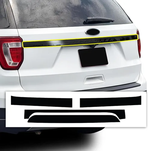 Vista 8 de BOGAR TECH DESIGNS Superposición Frontal de Eliminación de Cromo Compatible con Ford Explorer 2018-2019, Negro Brillante