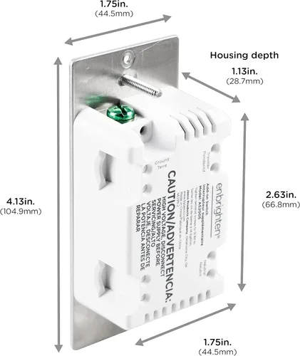 Vista 6 de Interruptor de complemento Enbrighten QuickFit y SimpleWire, paleta de interruptor de palanca de pared, controles de iluminación inteligente