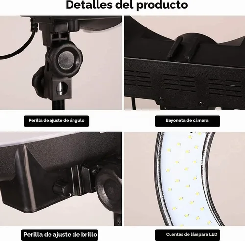 Vista 7 de 18 pulgadas 65W LED Maquillaje Anillo Luz, Ceja Tatuaje Pestañas