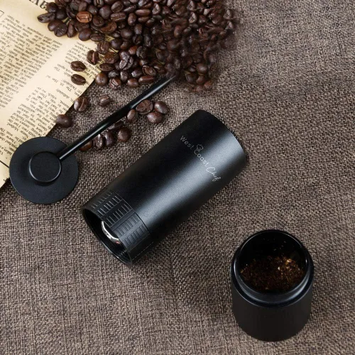 Vista 5 de Molinillo de café manual de rebabas - Molinillo de mano portátil para café expreso para viajes