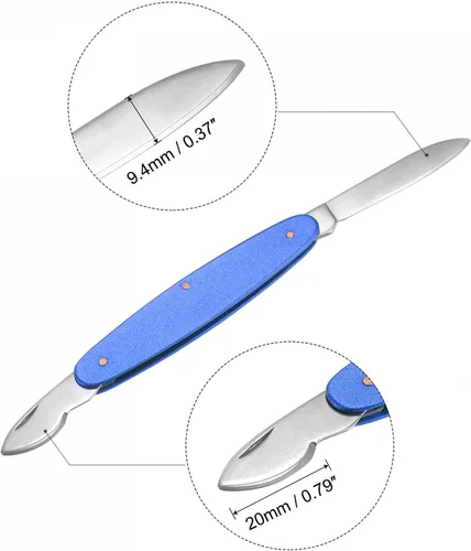 Vista 3 de uxcell Cuchillo de extracción de caja de reloj con parte trasera para quitar estuches de doble uso, removedor de batería de acero inoxidable