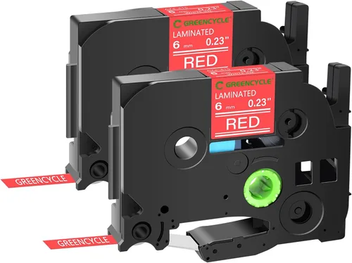 Vista 22 de GREENCYCLE Cinta para etiquetadora Brother P-Touch TZe-831 TZ-831 de 0.472 in 0.47 laminada TZe TZ Gold Tape para PT-D210 PT-D600 PT-H110 PT-1230, 2