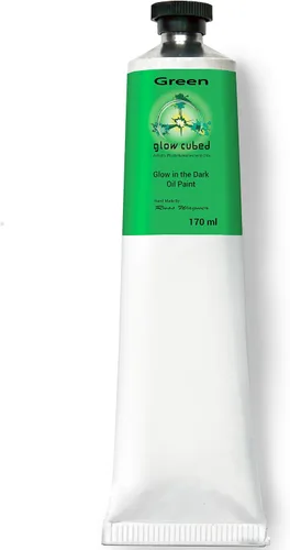 Vista 21 de Pintura al óleo profesional que brilla en la oscuridad Artista Pintura al óleo luminiscente fosforescente autoluminosa Glow Cubed