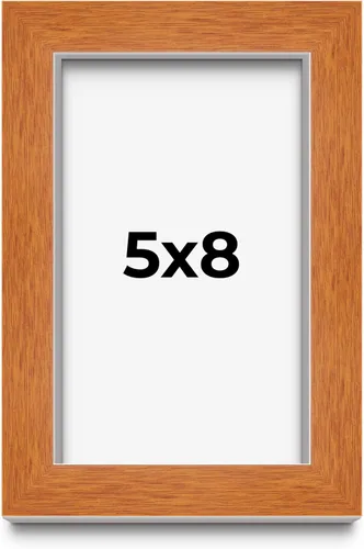 Vista 251 de Marco de 3 x 3 pulgadas de madera maciza de nuez y miel marrón con plexiglás acrílico UV, respaldo de tablero de espuma y accesorios para colgar