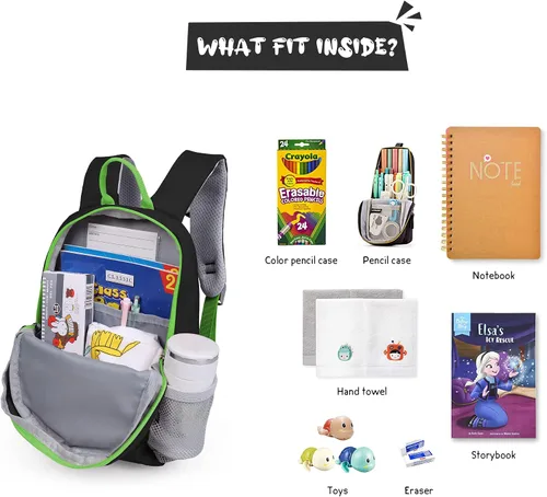 Vista 3 de MOUNTAINTOP Mochila infantil para niños y niñas, bolsa de jardín de infantes