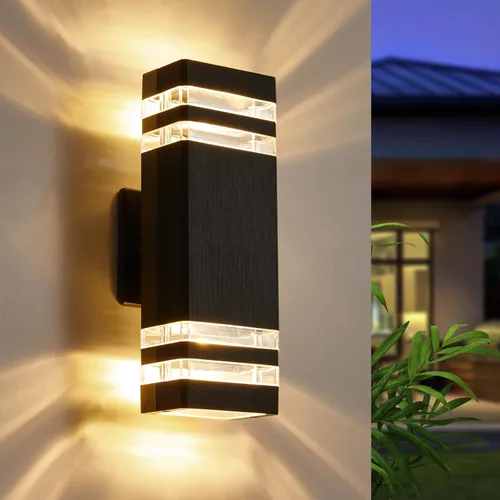 Vista 10 de LMP LED luz de pared cuadrada, luces al aire libre, cuerpo de aluminio impermeable, 3000k 5W con certificado ETL